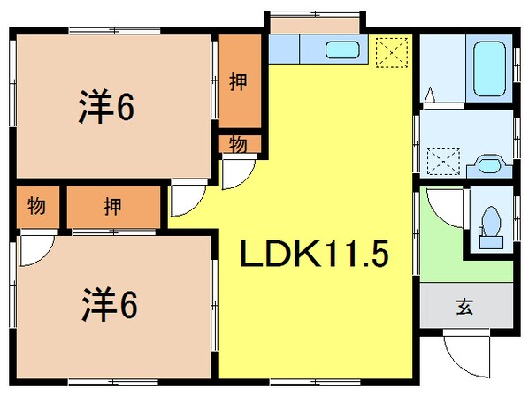 小野寺住宅 5-36の物件間取画像